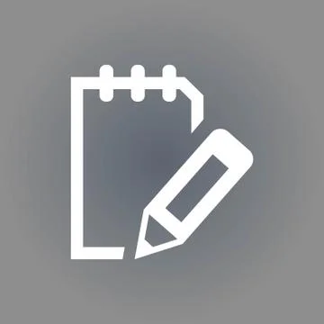 Notepad icon stock vector illustration flat design Illustrazione stock