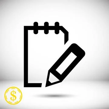 Notepad icon stock vector illustration flat design イラスト素材