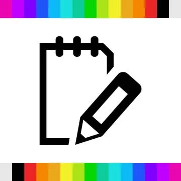 Notepad icon stock vector illustration flat design Stock Illustration