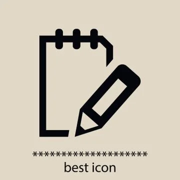 Notepad icon stock vector illustration flat design Illustrazione stock