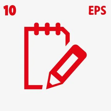Notepad icon stock vector illustration flat design Ilustração Stock