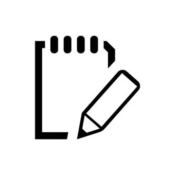 Notepad icon stock vector illustration 스톡 일러스트