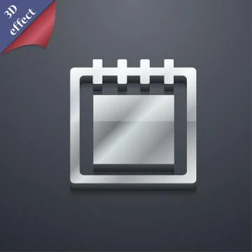 Notepad icon symbol. 3D style. Trendy, modern design with space for your text Stock Illustration