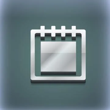 Notepad icon symbol. 3D style. Trendy, modern design with space for your text . Stock Illustration