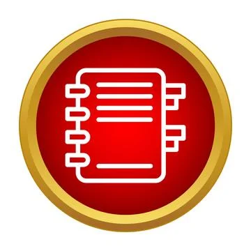 Notepad icon with tabs for organization and planning Illustrazione stock