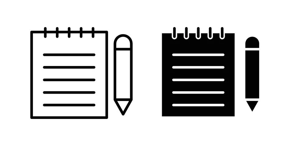 Notepad icon vector design illustrations Stock Illustration