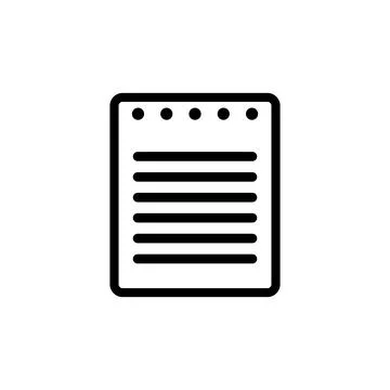 Notepad icon vector Stock Illustration