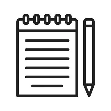 Notepad icon vector image. Stockillustratie