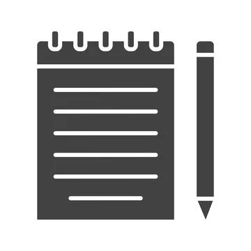Notepad icon vector image. 스톡 일러스트