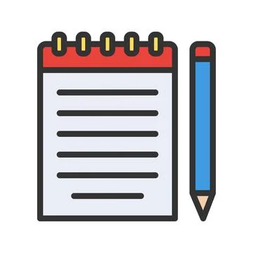 Notepad icon vector image. イラスト素材