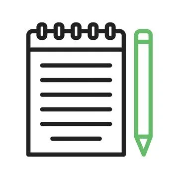 Notepad icon vector image. Illustrazione stock