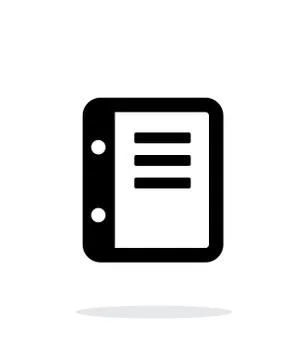 Notepad icon on white background. Stock Illustration