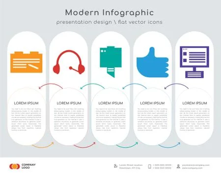 Notepad infographics design 库存插图