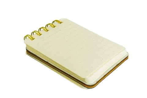 Notepad isolated on white background Stock Photos