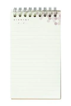 Notepad isolated on white 库存照片