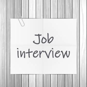 Notepad job interview text Stock Illustration