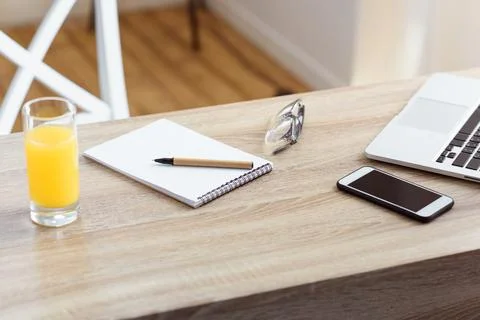 Notepad laptop and smartphone Фото