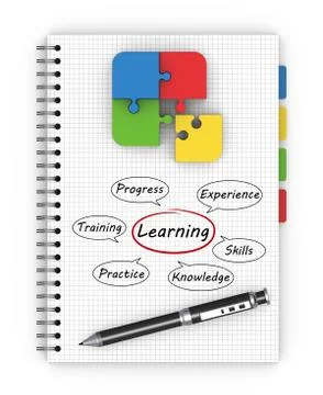 Notepad learning concept Stock Illustration