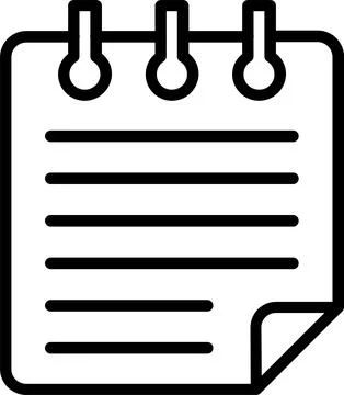 Notepad Line Icon Design Stock-Illustration
