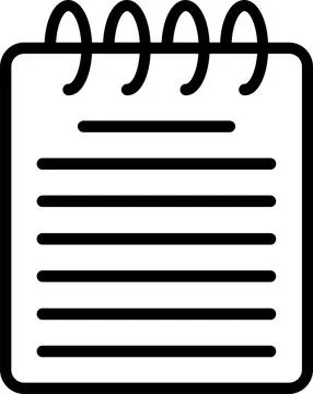 Notepad Line Icon Design Stock Illustration