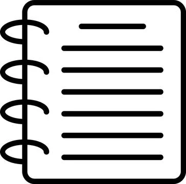 Notepad Line Icon Design Stock Illustration
