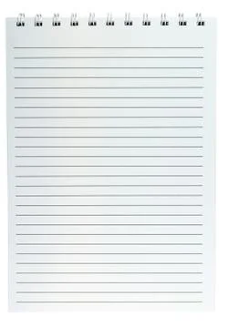 Notepad with lines and wire binding Stock Photos