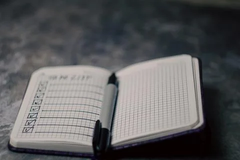 Notepad with a list of cases Stock Photos