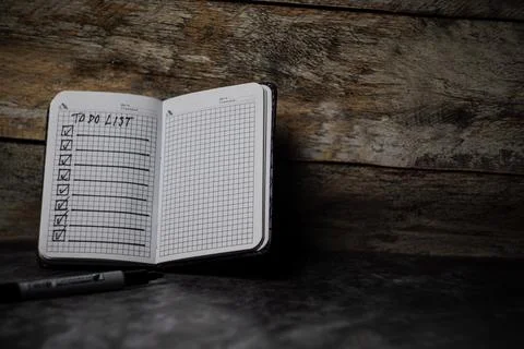 Notepad with a list of cases Stock Photos