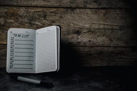 Notepad with a list of cases Stock Photos