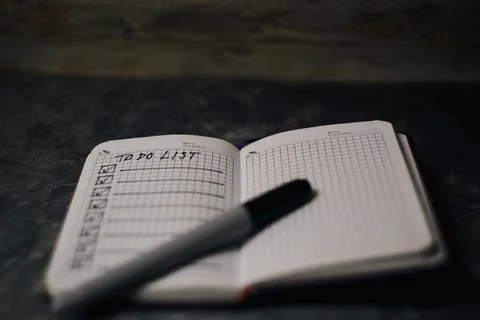 Notepad with a list of cases Stock Photos