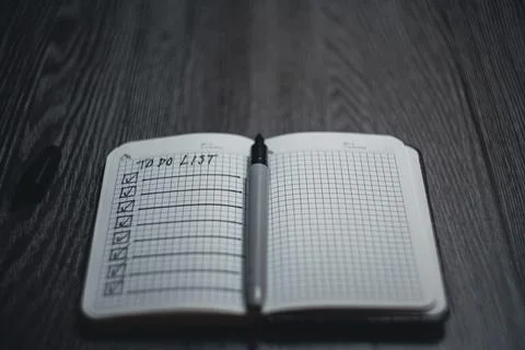 Notepad with a list of cases Stock Photos