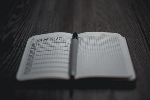 Notepad with a list of cases Stock Photos