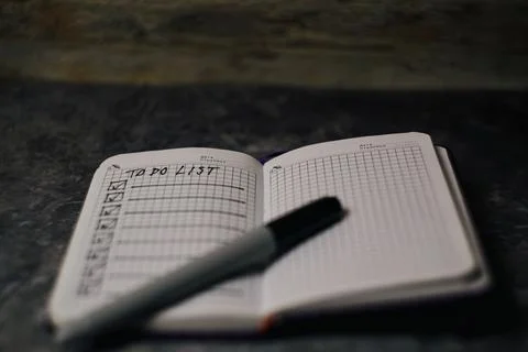 Notepad with a list of cases Stock Photos