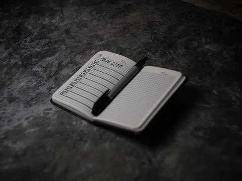 Notepad with a list of cases Stock Photos