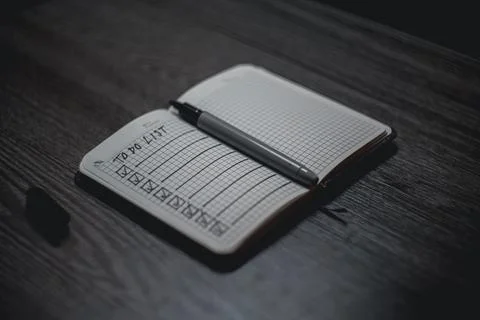 Notepad with a list of cases Stock Photos