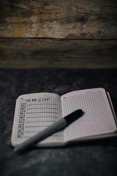 Notepad with a list of cases Stock Photos