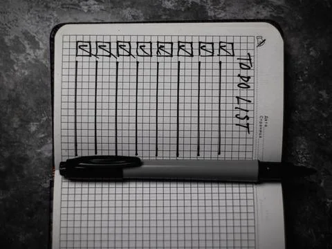 Notepad with a list of cases Stock Photos