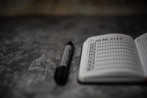 Notepad with a list of cases Stock Photos