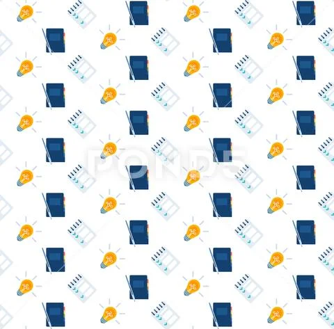 Notepad list checklist organizer light lamp icon data organize creative Stock Illustration