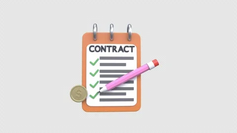 Notepad list of checkmarks contract document with pencil concept Loop 3d an.. Stock Footage 304503720