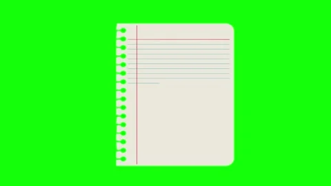 Notepad Looping with Open on Chroma Key for Compositing Stock Footage 337178930