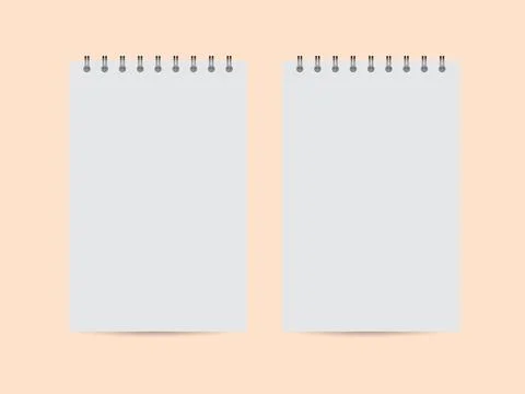 Notepad Mockup 3d Realistic Vector Stock Illustration