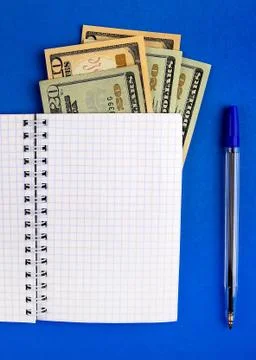 Notepad with a Money Stock Photos