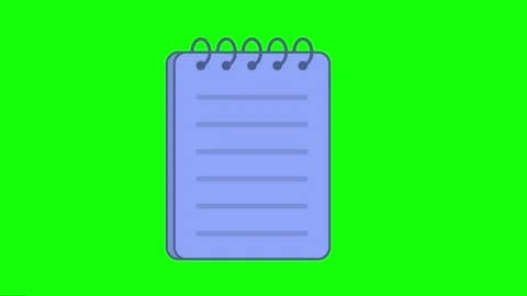 Notepad Moving on Chroma Key for Compositing Vídeos de archivo 337990904