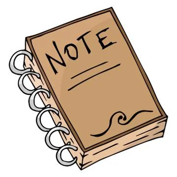 Notepad, notebook. Vector illustration of a notebook. Hand drawn notebook. イラスト素材