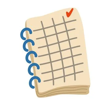 Notepad. Notepad, planner, organizer for writing notes and notes, isolated on Stock Illustration