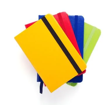 Notepad or notebook paper at white background Stock Photos