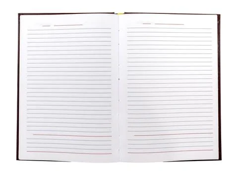Notepad or notebook on a white background. Unfolded notepad isolate Stock Photos