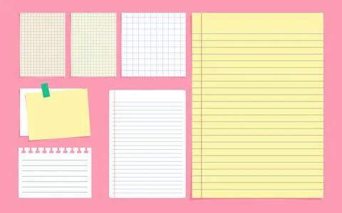 Notepad Page and Sticker Design Stock Illustration