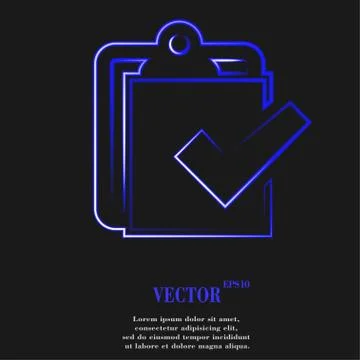 Notepad paper Documents. Flat modern web button  and space for your text. Stock Illustration